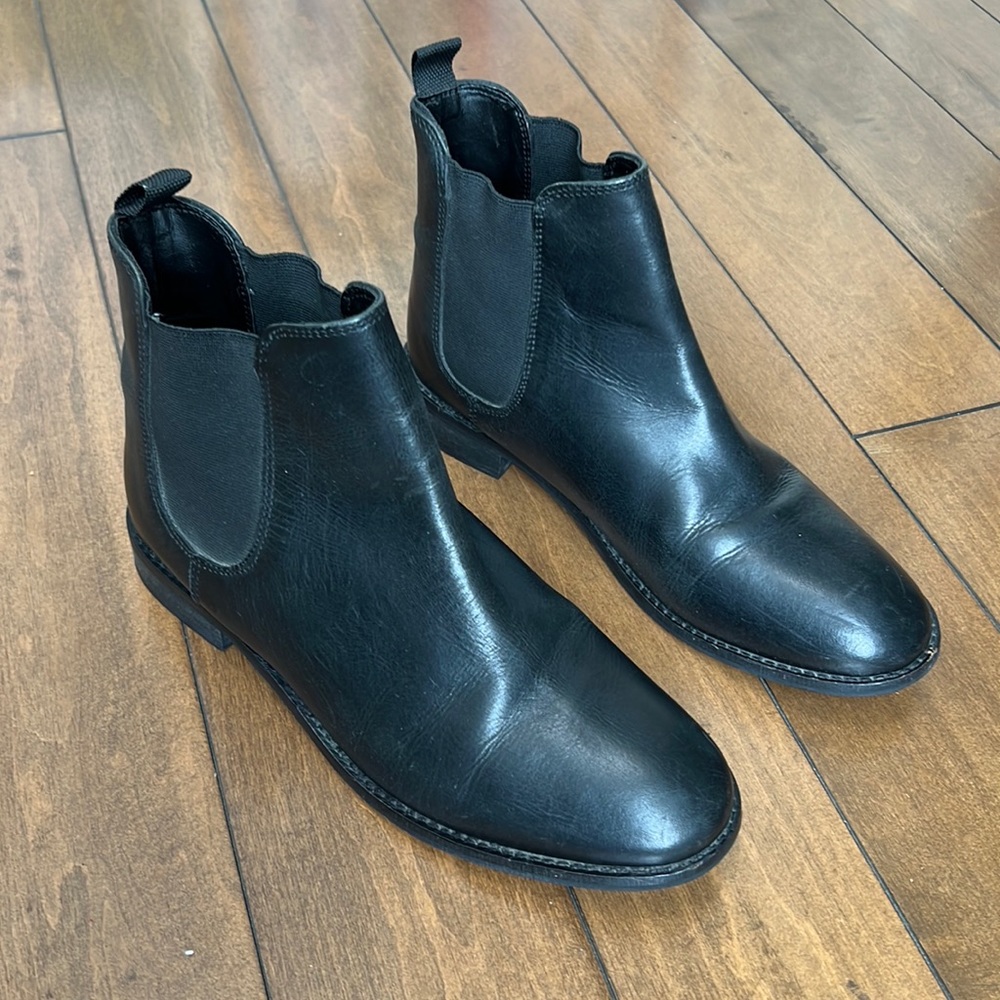 Asos Design black leather boots